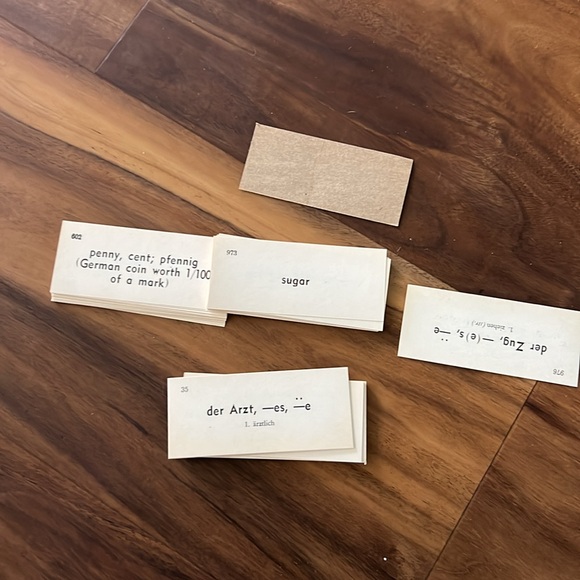 Vintage Vis-Ed German 1000 vocabulary cards Made in USA BX25 - Picture 5 of 8